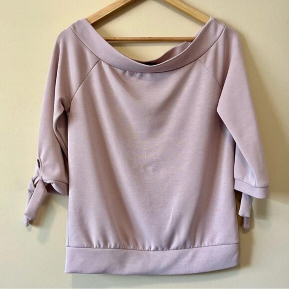 Dynamite Pale Pink Boat Neck 3 4 Sleeve Top Womens Size S - Picture 1 of 5